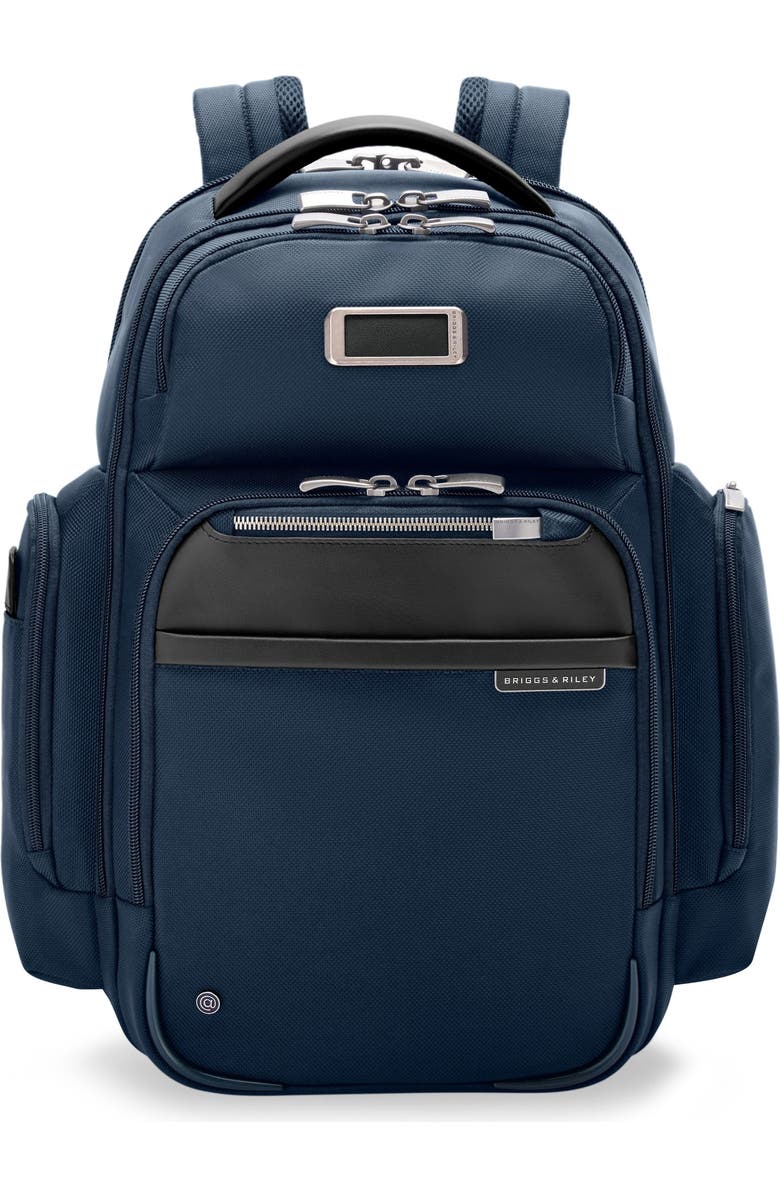 Briggs & Riley Medium Work Cargo Backpack, Main, color, Navy