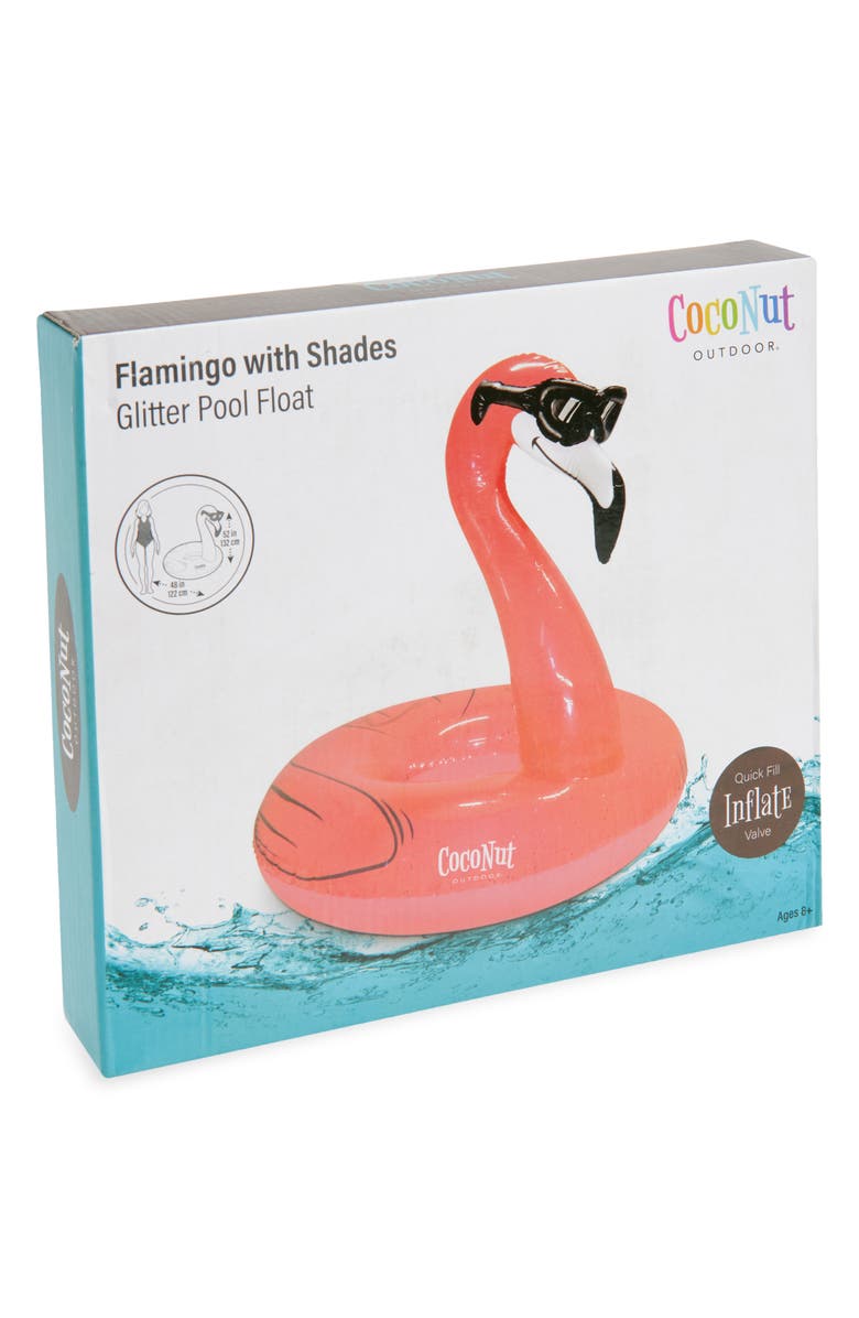 Coconut Outdoor Flamingo Shades Pool Float, Main, color, Pink