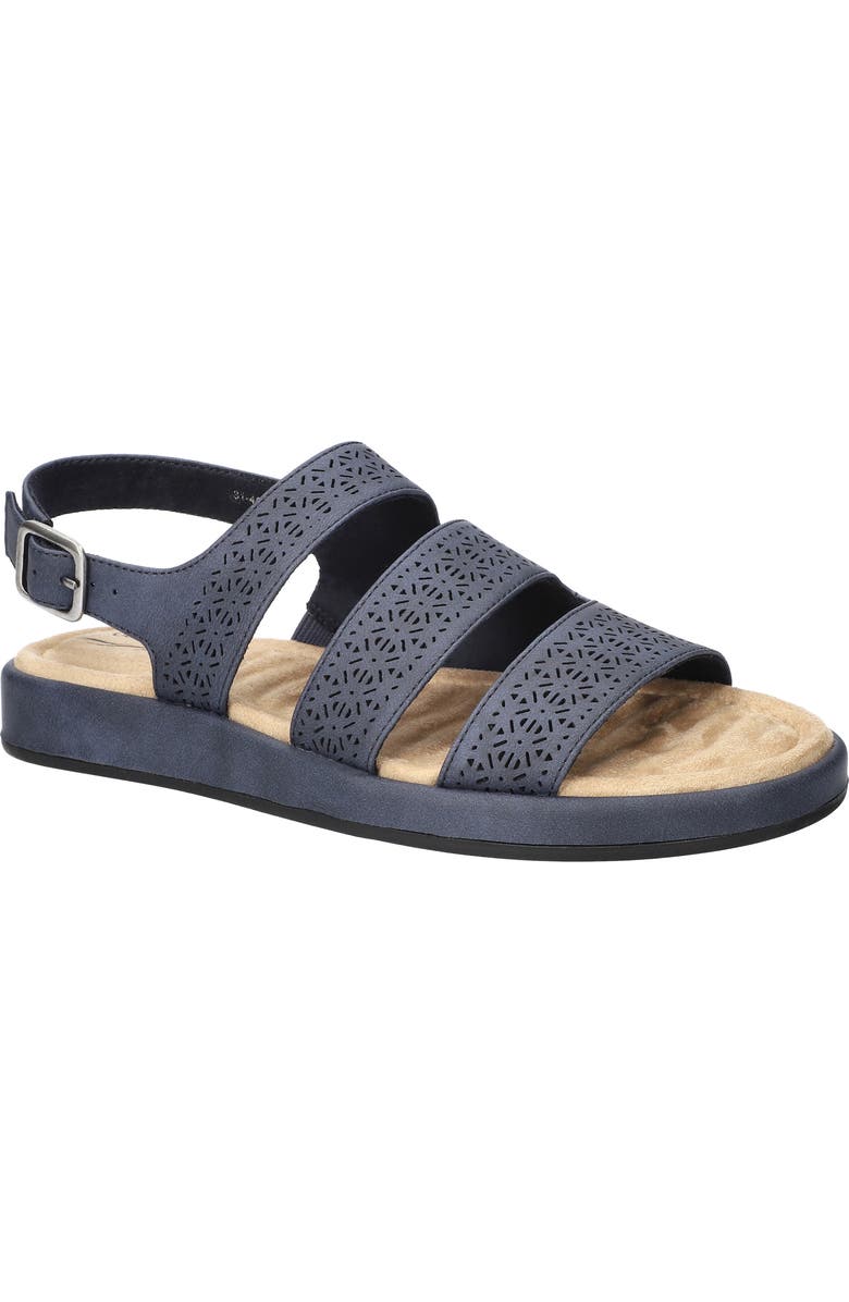 EASY STREET Link Laser Cut Slingback Sandal, Main, color, Navy