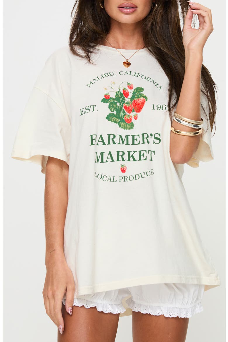 Local Produce Oversize Cotton Graphic T-Shirt, Main, color, WHITE