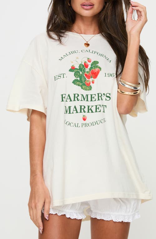 Princess Polly Local Produce Oversize Cotton Graphic T-shirt