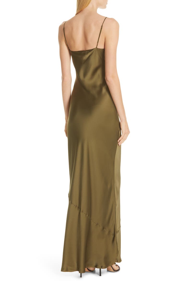 Silk Camisole Gown, Alternate, color, OLIVE