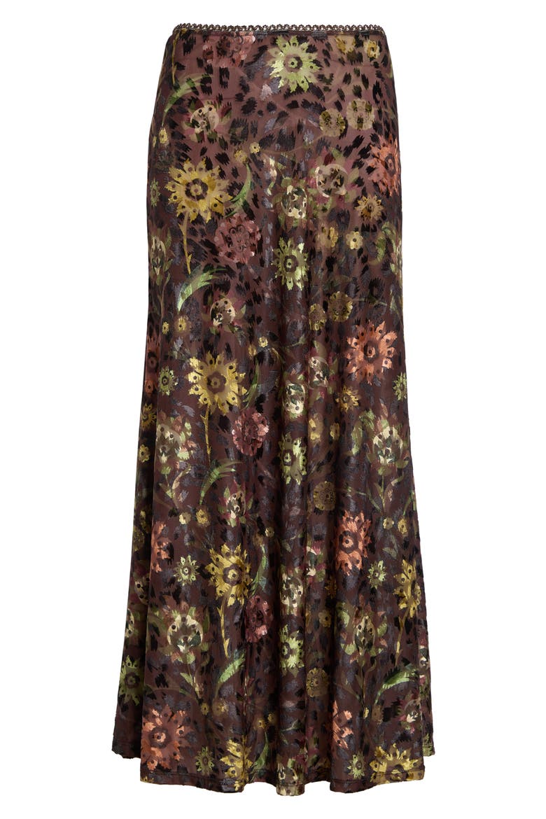 Siny Floral Maxi Skirt, Main, color, BROWN MULTI