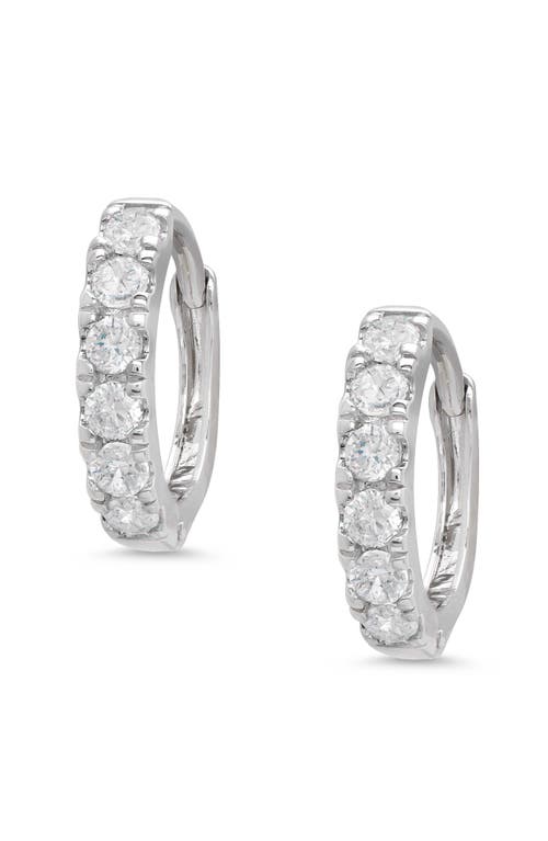 Lily Nily Kids' Cubic Zirconia Hoop Earrings In White