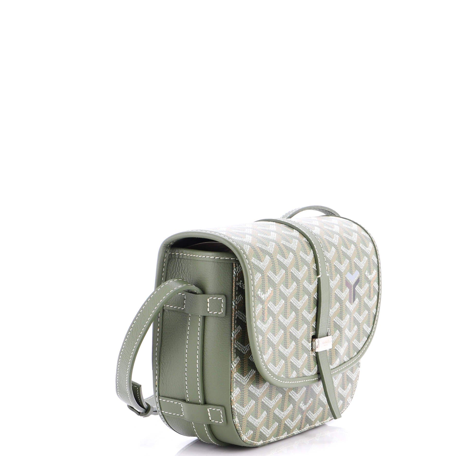 Pre-Owned Goyard Belvedere II Messenger Bag Coated Canvas PM, Alternate, color, Green