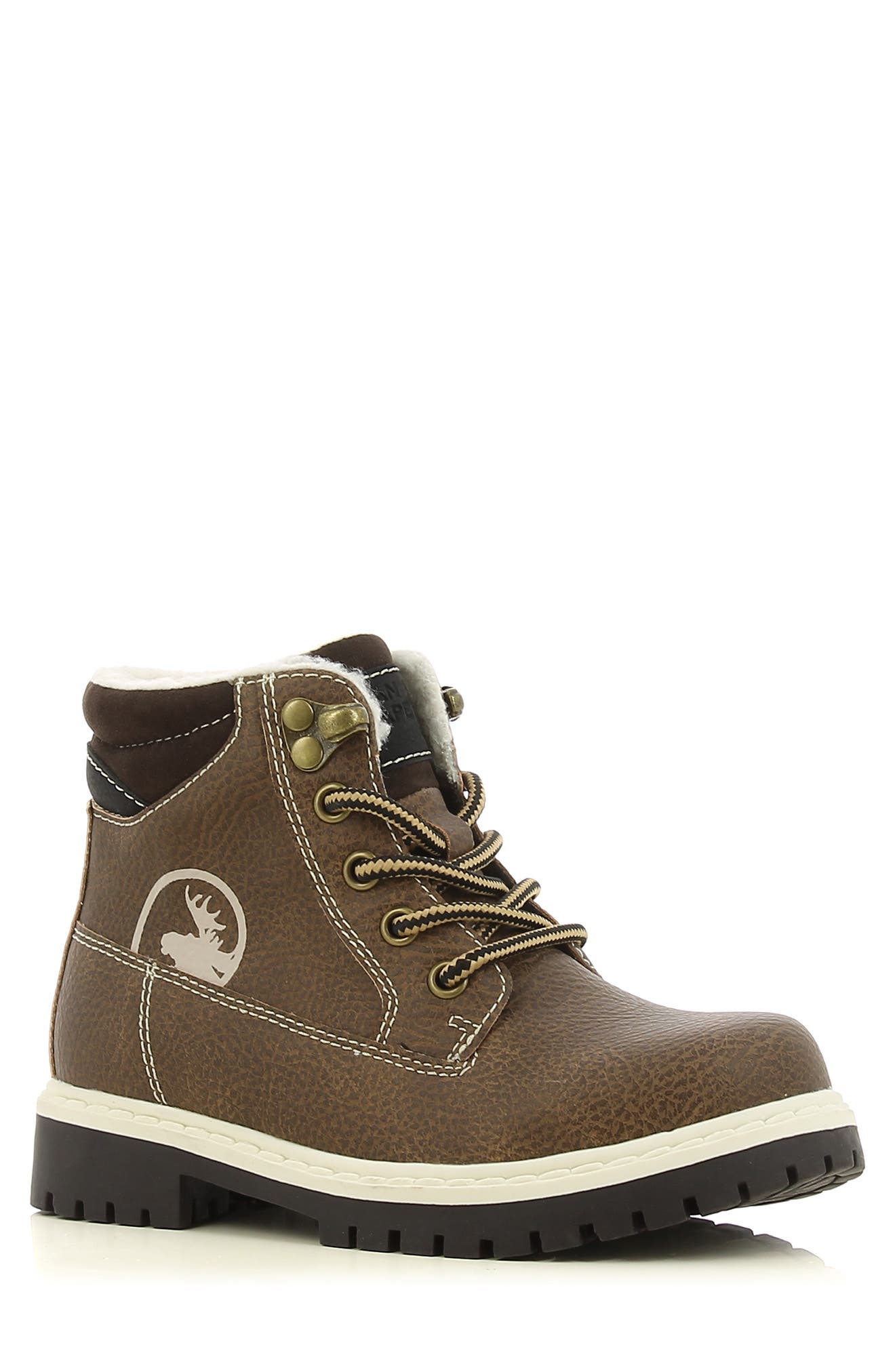 Lumberjack Boot, Main, color, BROWN FAUX LEATHER