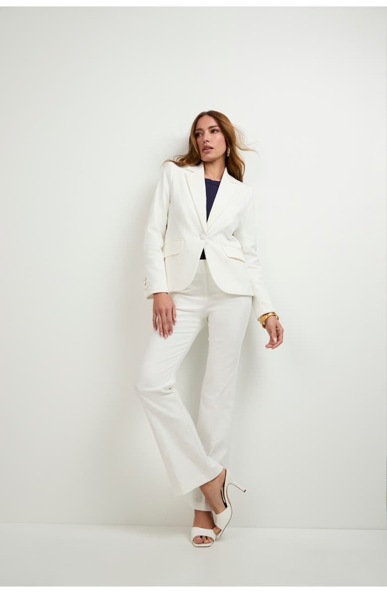 Trina Turk Incanta Blazer, Main, color, Whitewash