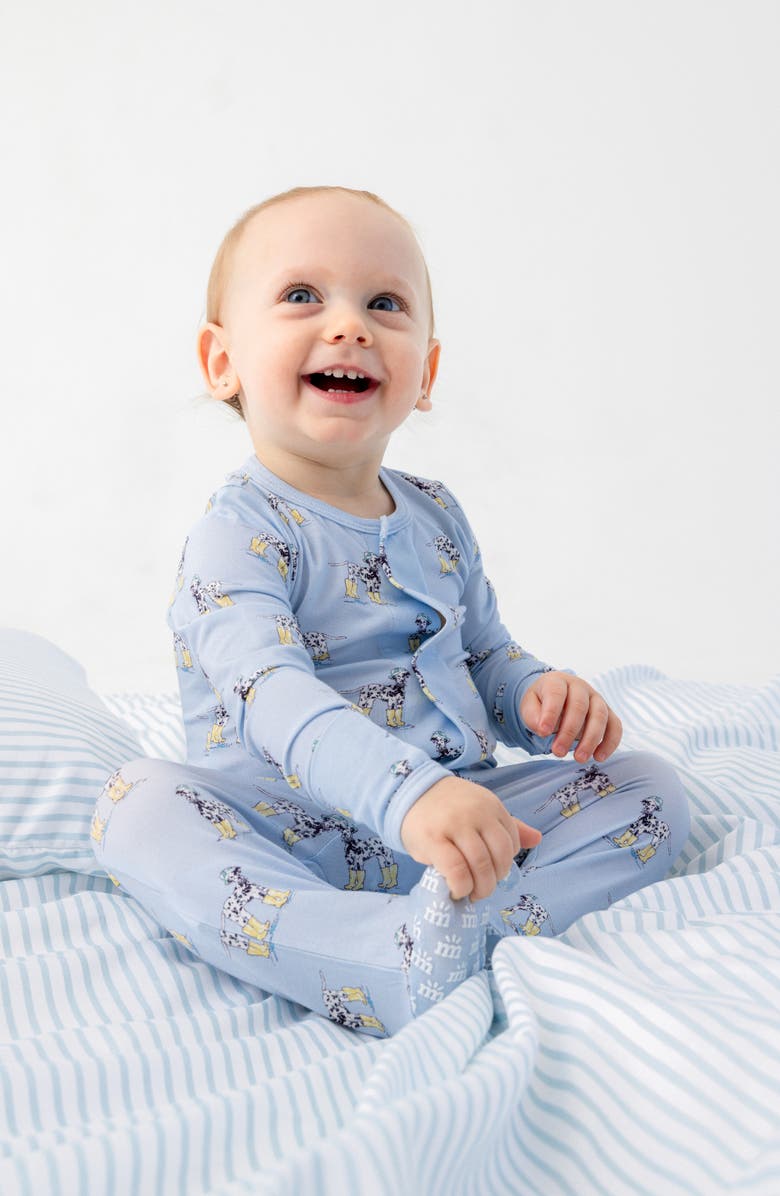 Magnetic Me Spots and Splashes Magnetic Closure Footie, Alternate, color, Blue