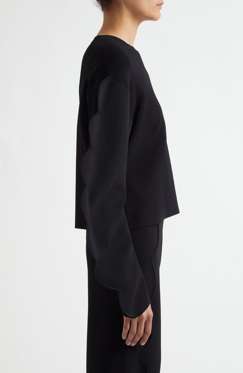 Ulla Johnson Ivy Scallop Sleeve Crewneck Top, Alternate, color, 