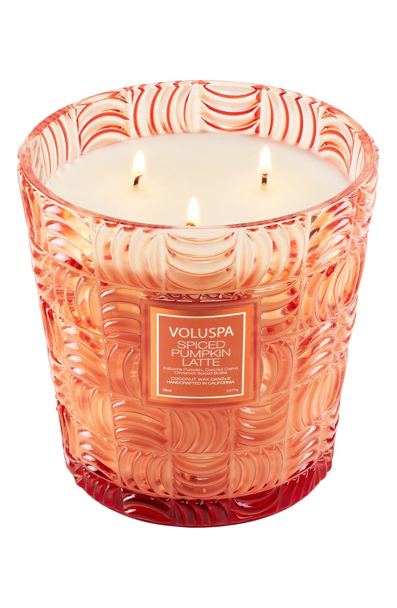 Voluspa Spiced Pumpkin Latte 3-Wick Hearth Candle, Alternate, color, 