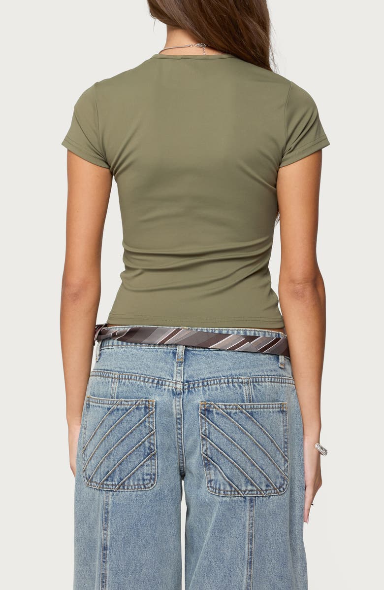 EDIKTED Tay Crop Top, Alternate, color, Olive