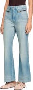 SANDRO Faded straight zipped cotton jeans