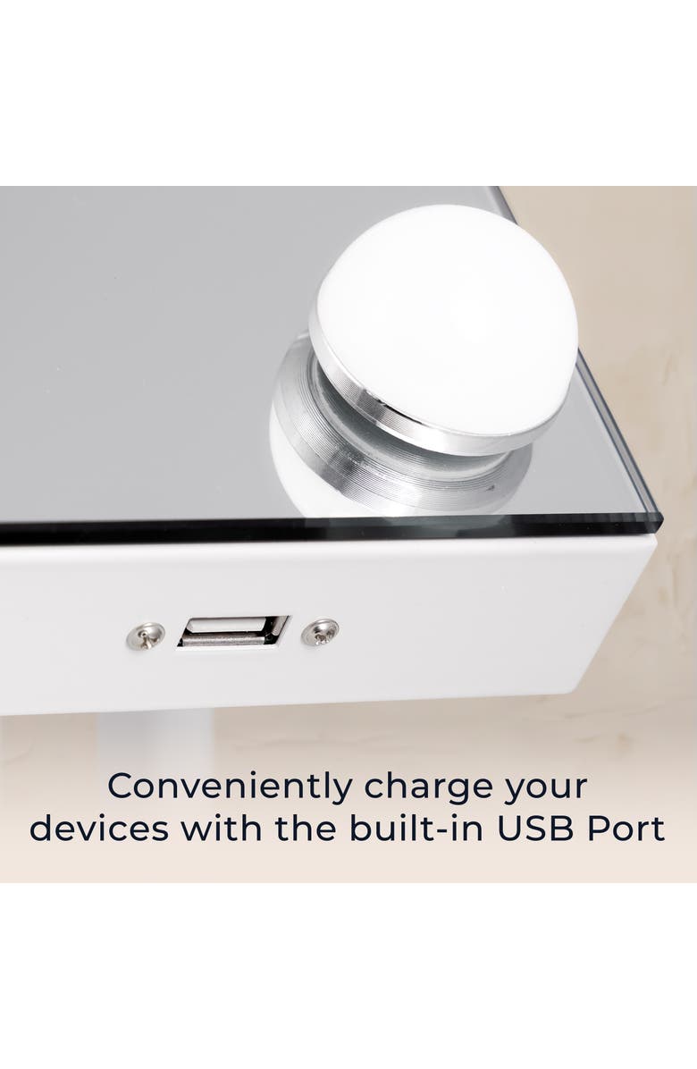 Zadro Large Horizontal Hollywood Makeup Mirror with Lights, Alternate, color, White