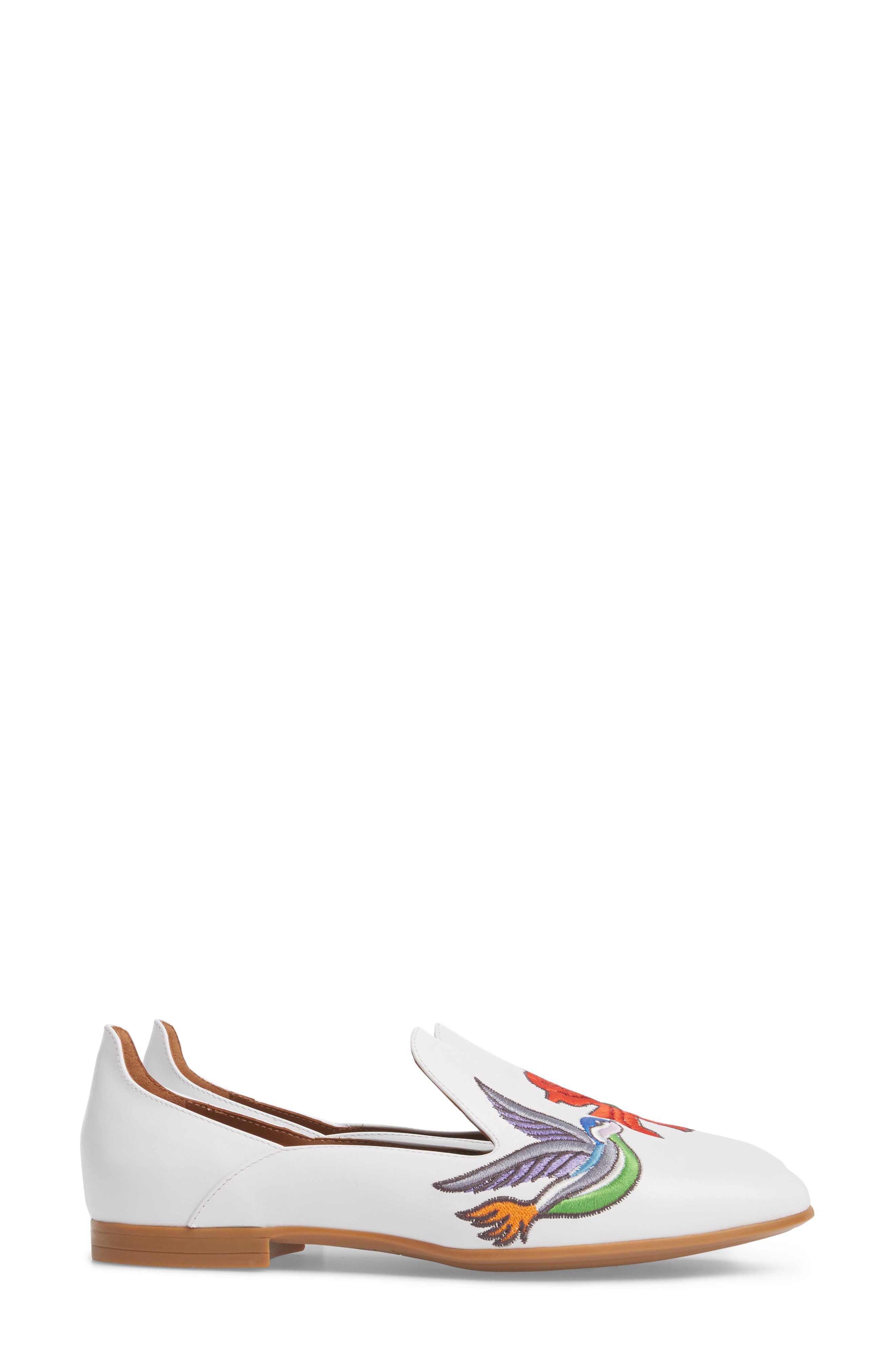 Aquatalia Emmaline Embroidered Loafer, Alternate, color, 