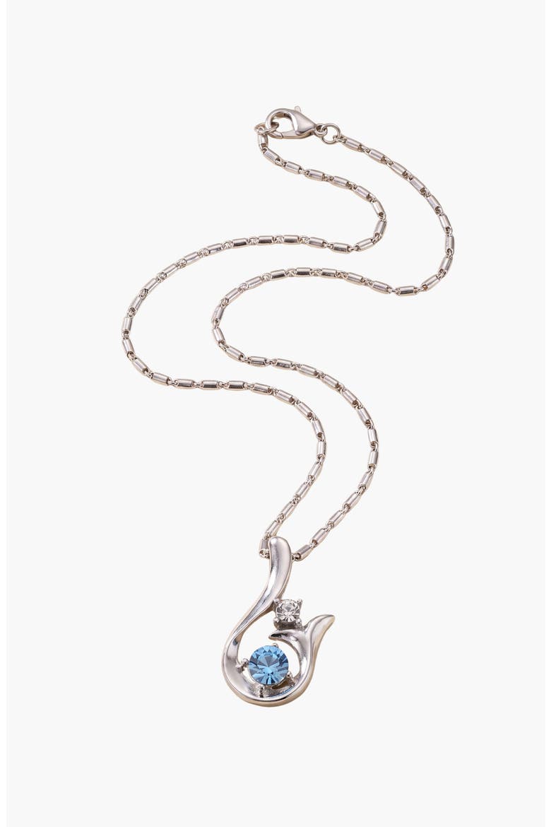 Abstract Sprout Pendant Necklace, Alternate, color, Light Sapphire