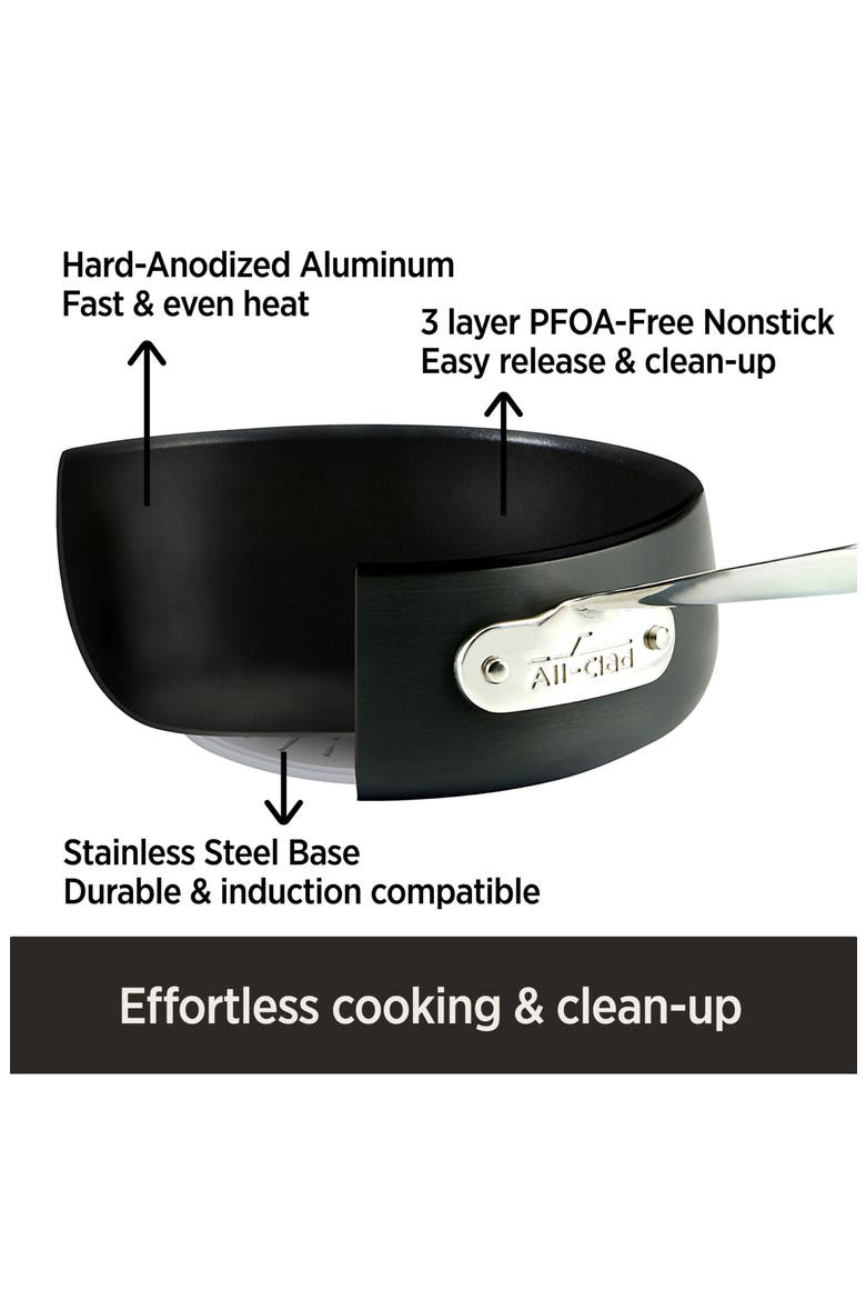 10-Inch & 12-Inch Hard Anodized Aluminum Nonstick Fry Pan Set, Alternate, color, BLACK