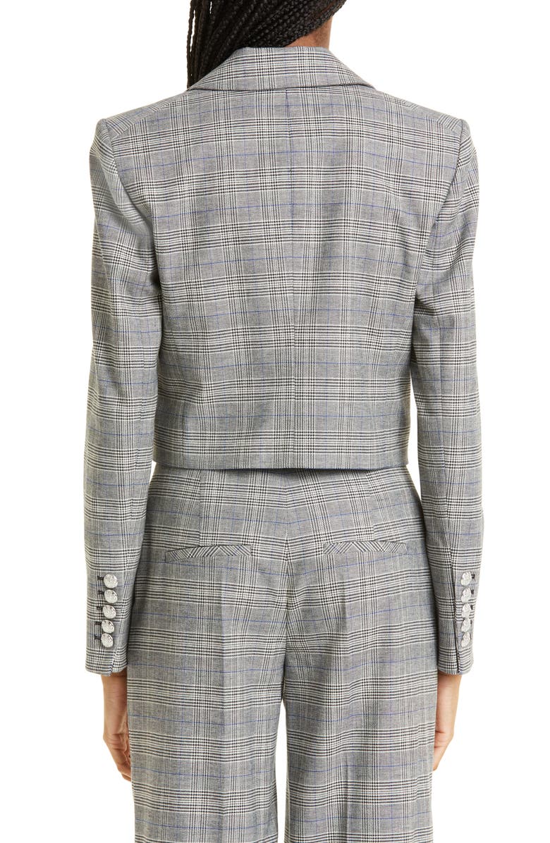 Veronica Beard Fabiola Plaid Crop Blazer, Alternate, color,