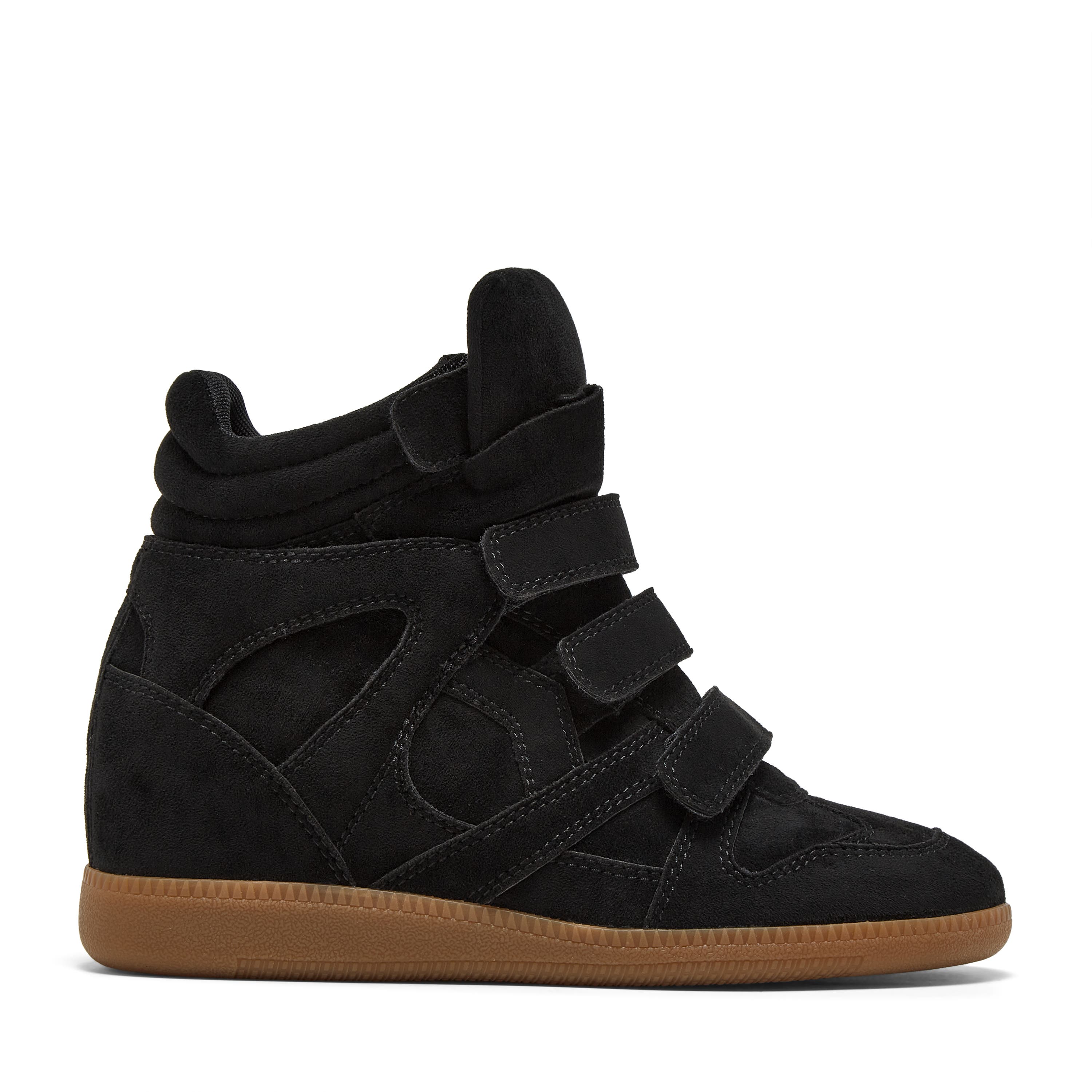 Sara Sneaker, Alternate, color, Black Micro Suede