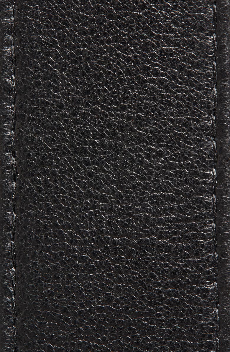 Raina Torchon Rope Buckle Leather Belt, Alternate, color, Black