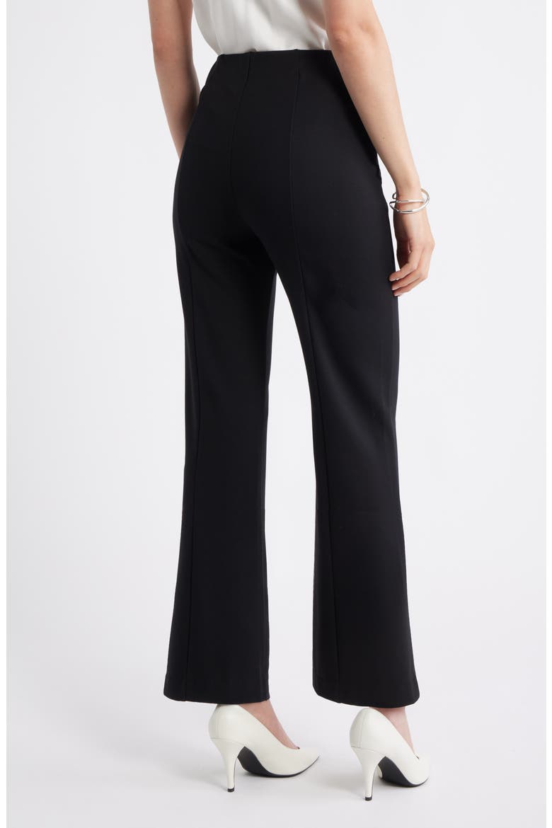 Pull-On Ponte Trousers, Alternate, color, BLACK