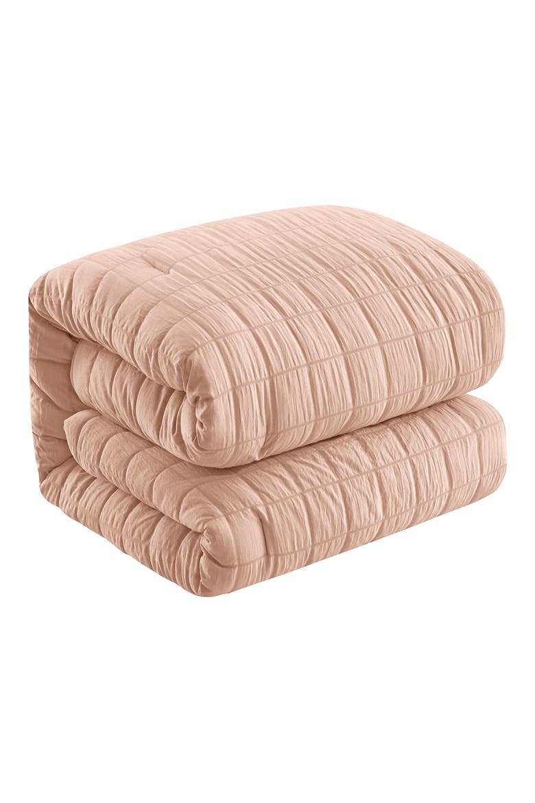 Jessa Tile Pattern 7-Piece Bedding Set - King, Alternate, color, BLUSH