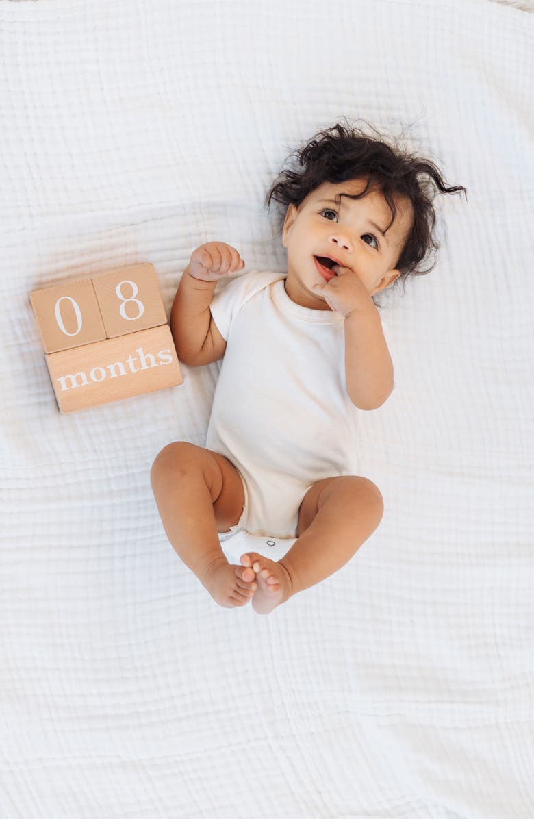 Pearhead Wooden Milestone Blocks, Alternate, color, 