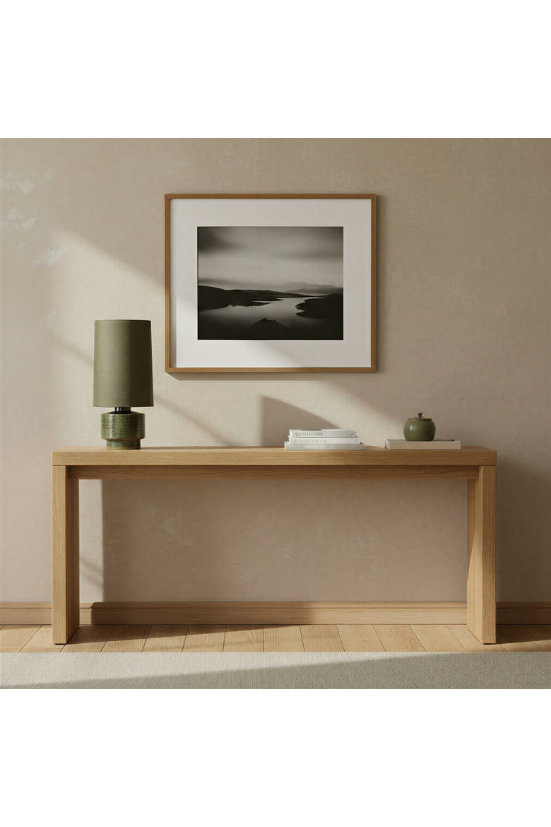 Verdant Stoneware Table Lamp with Linen Shade, Alternate, color, Olive Green