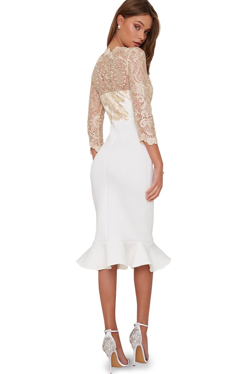 Chi Chi London Agape Lace Cocktail Dress, Main, color, 