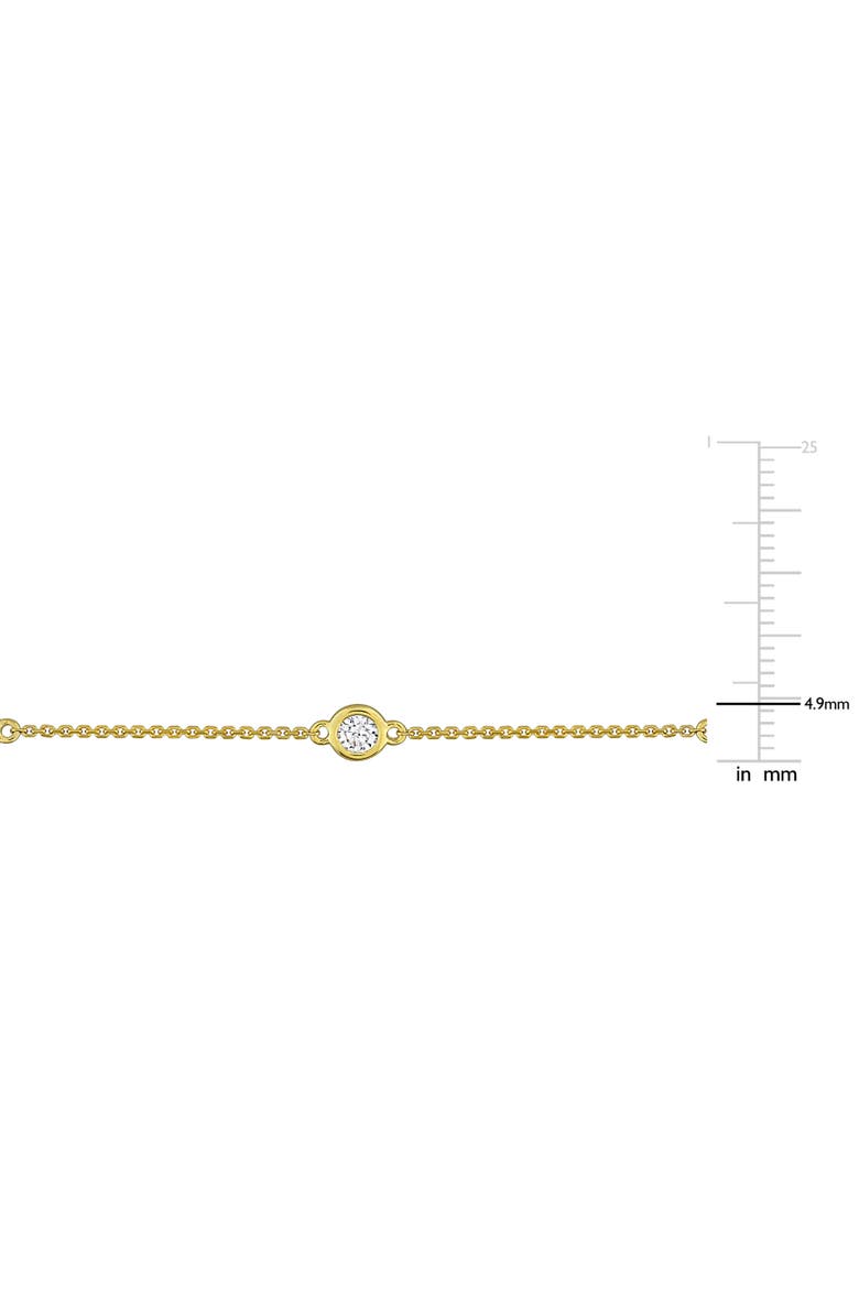 Lab-Grown Diamond Station Bracelet 14k, Alternate, color, Yellow Gold