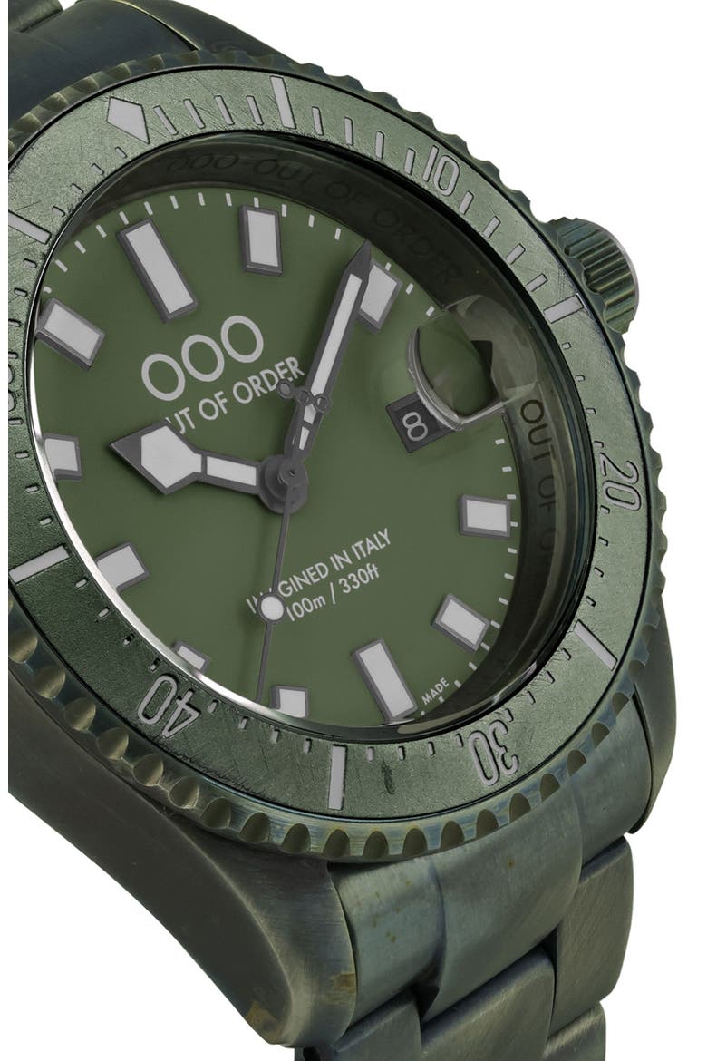 Casanova Bracelet Watch, 44mm, Alternate, color, OLIVE GREEN