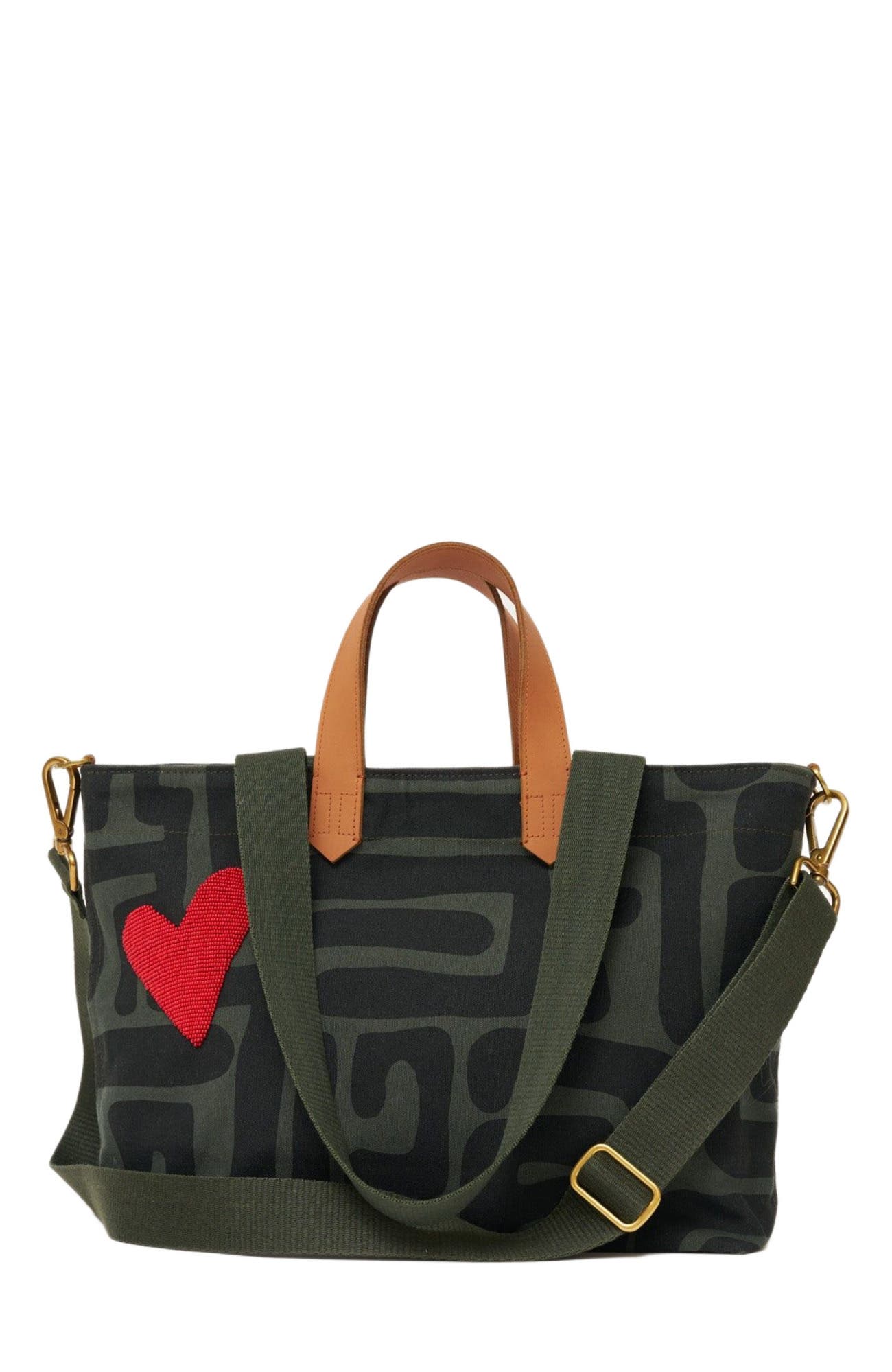 Ubuntu Life Commuter Bag - with Red Beaded Heart, Main, color, 