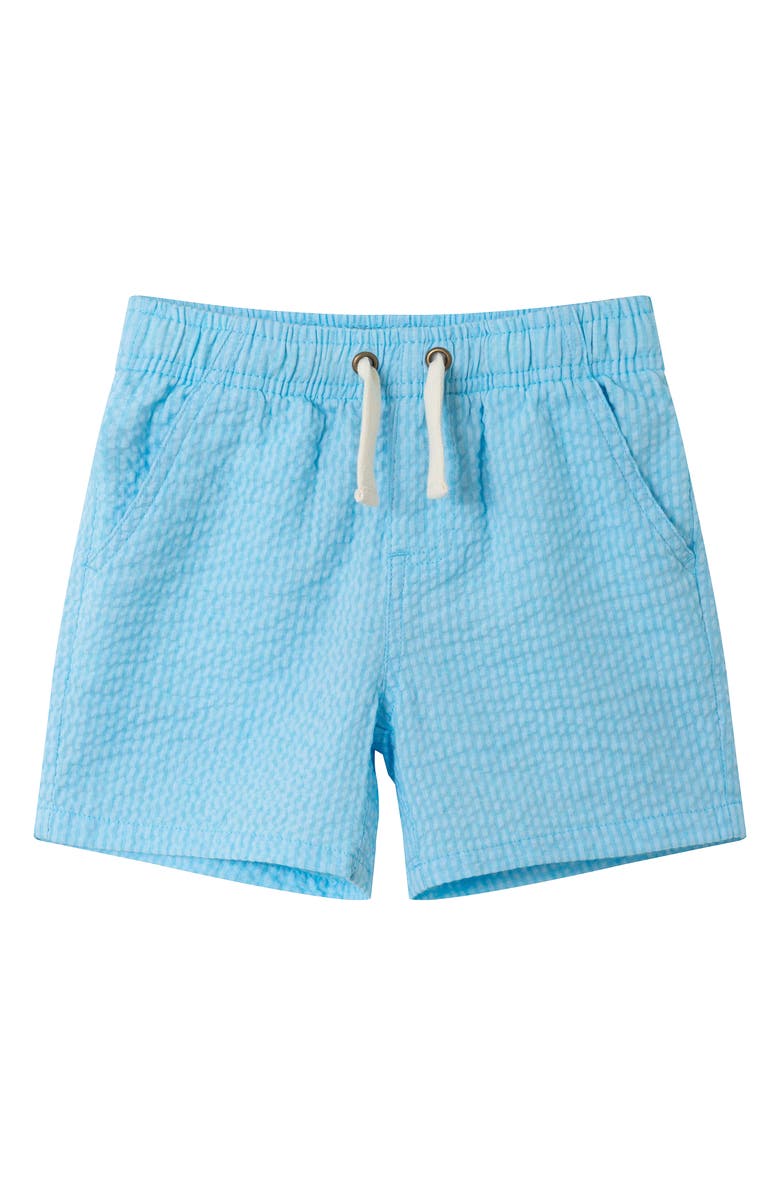 Andy & Evan Seersucker Drawstring Shorts, Main, color, Blue Stripe