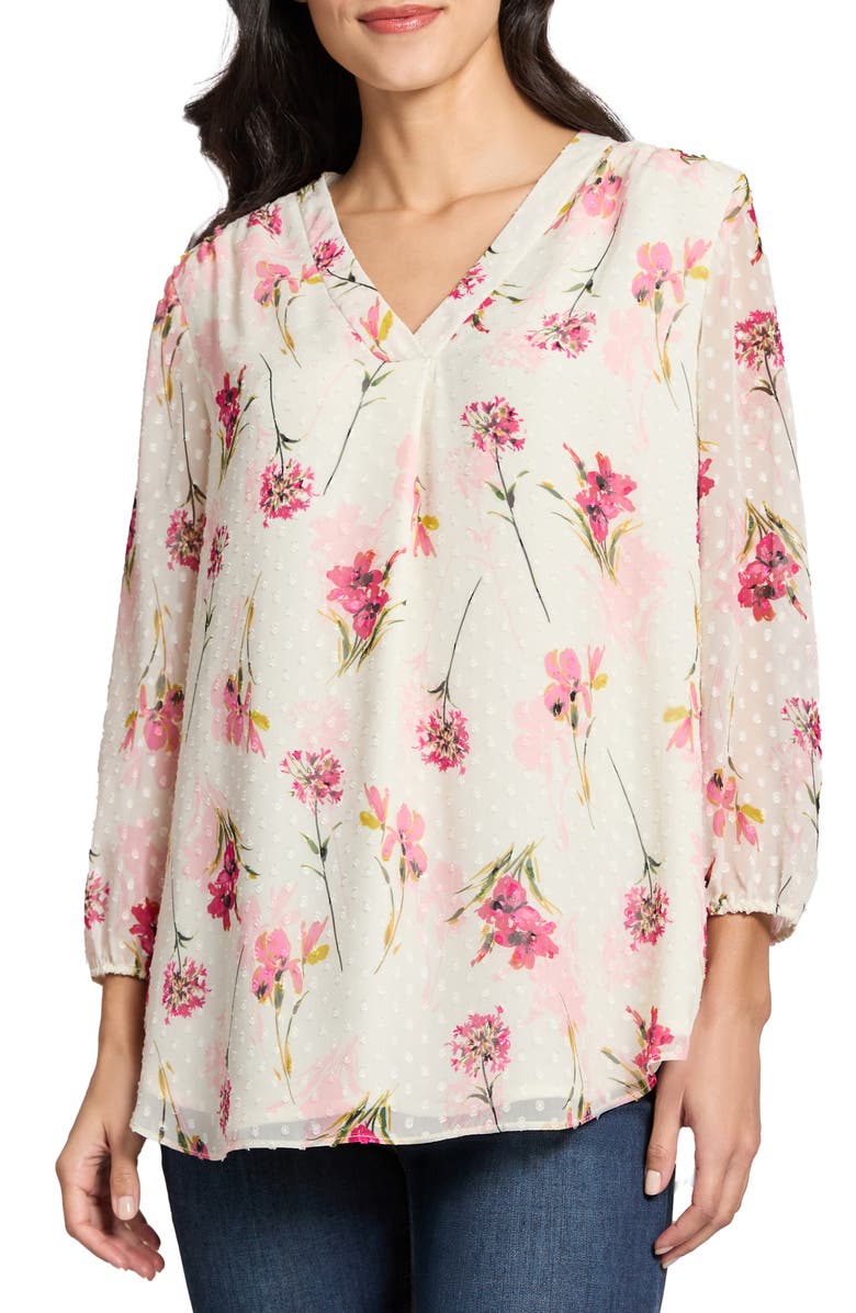 Jones New York V-Neck Tunic Top, Main, color, 