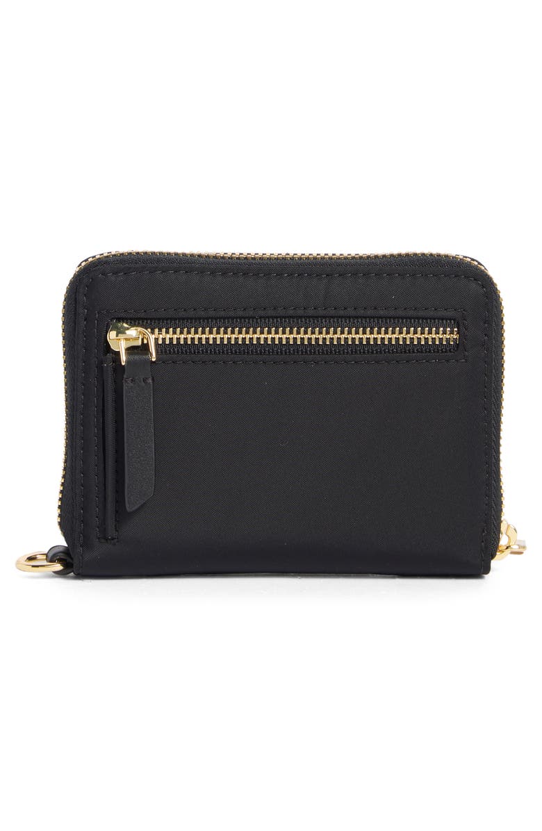 TUMI Trifold Zip Around Wallet, Alternate, color, Black/ Gold