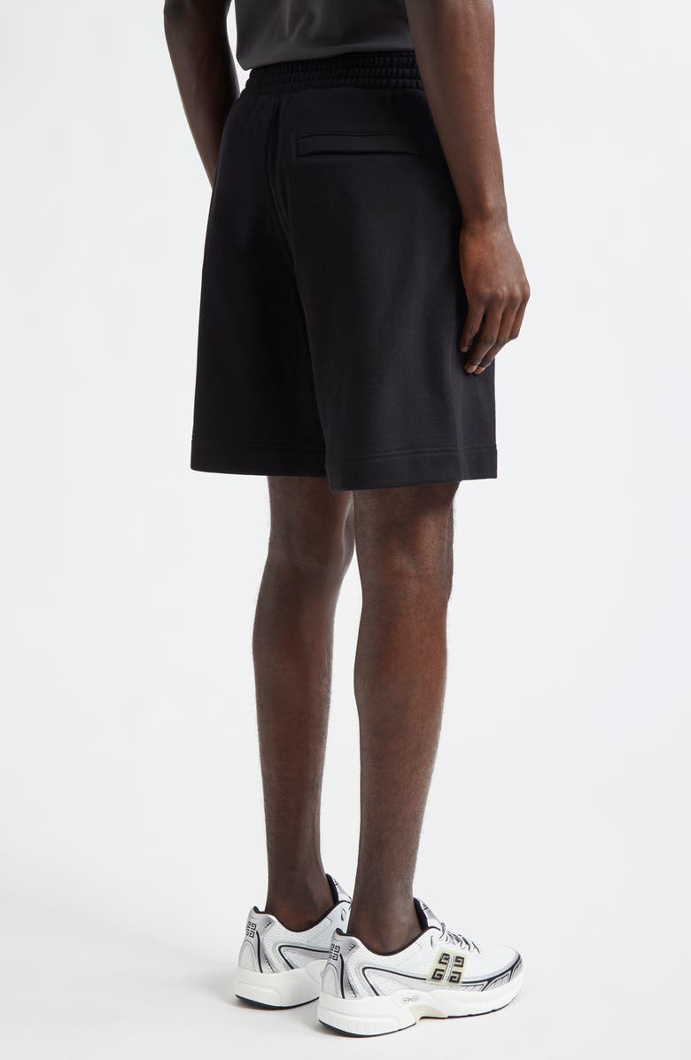 Givenchy Logo Script Cotton Sweat Shorts, Alternate, color, Black