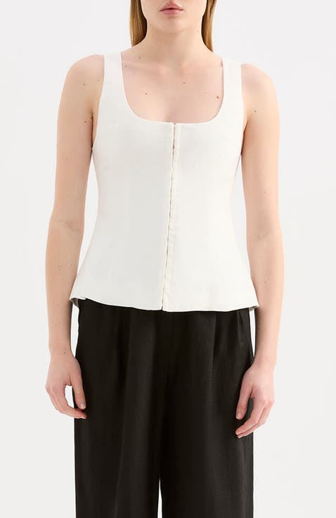 Quinn Linen Vest Top