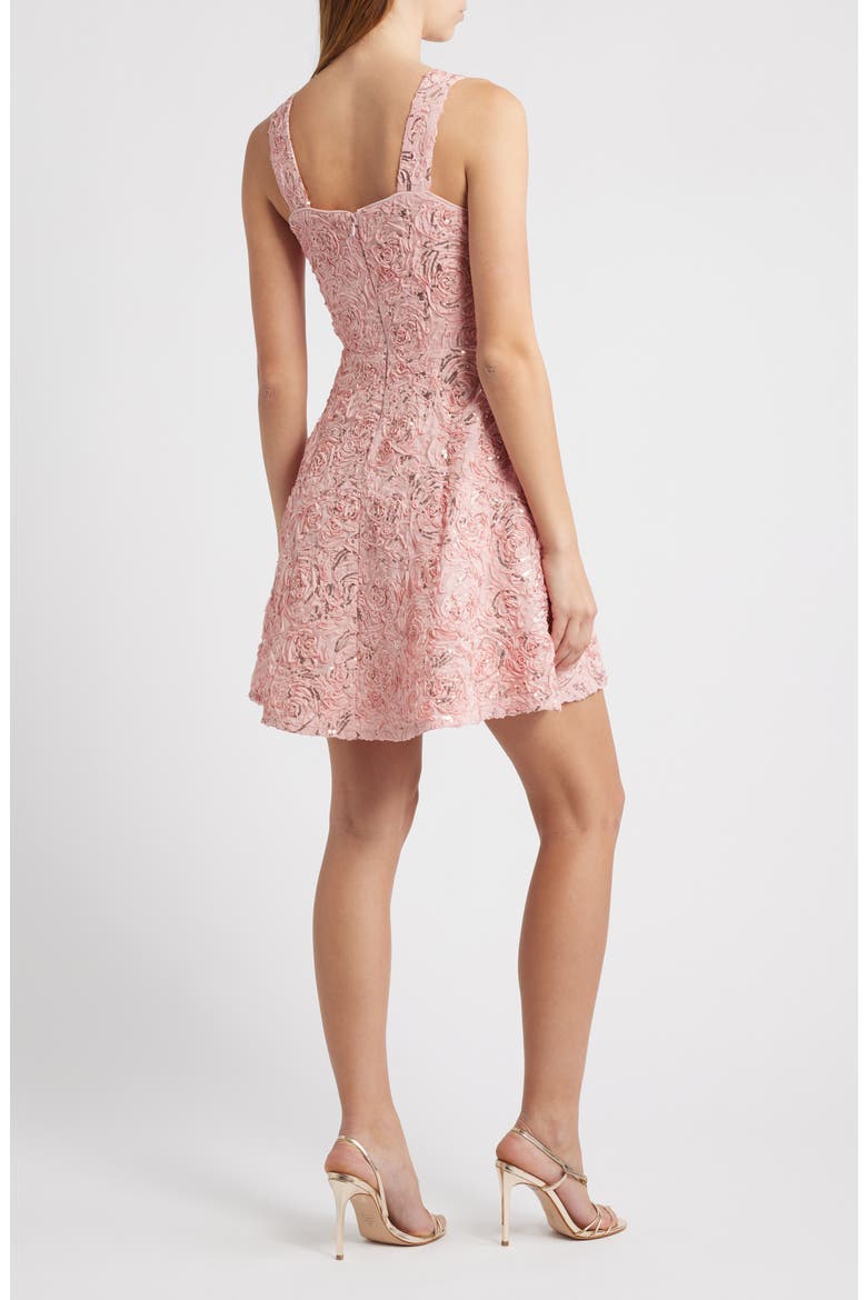 Sequin Skater Dress, Alternate, color, PINK