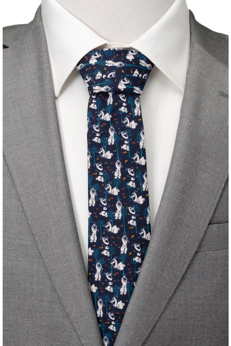 Olaf Cotton Tie, Alternate, color, NAVY