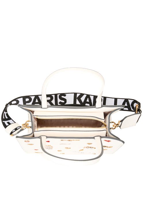 Karl Lagerfeld Paris Maybelle Satchel In Multi/white