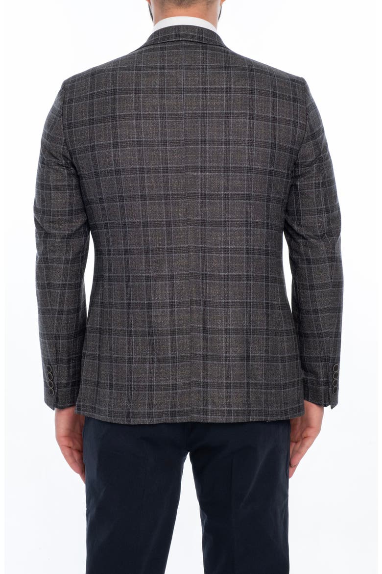 Plaid Sport Coat, Alternate, color, DARK GREY