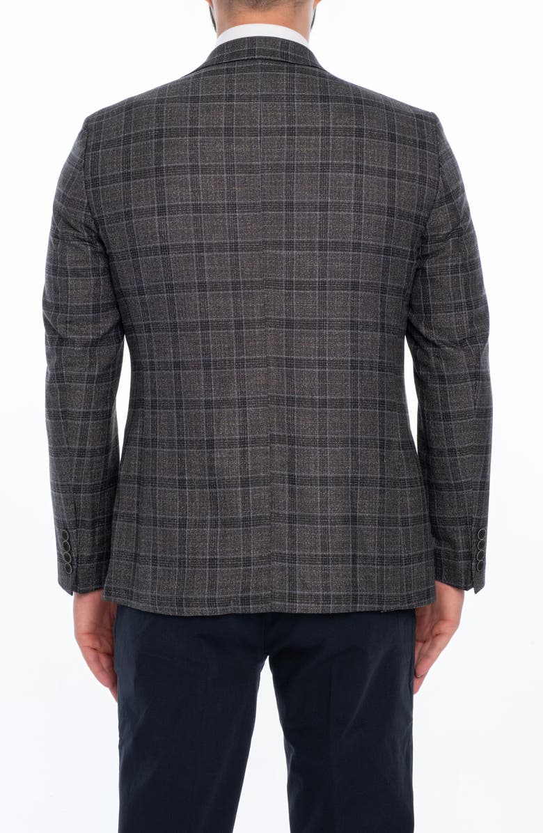 VELLAPAIS Plaid Sport Coat, Alternate, color, Dark Grey