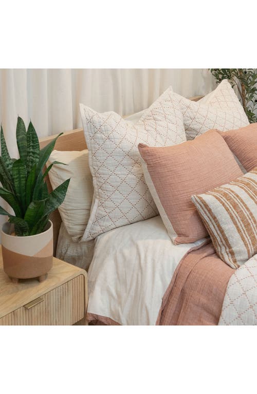 Crane Air Set Of 2 Crinkled Cotton & Linen Pillow Shams In Brown