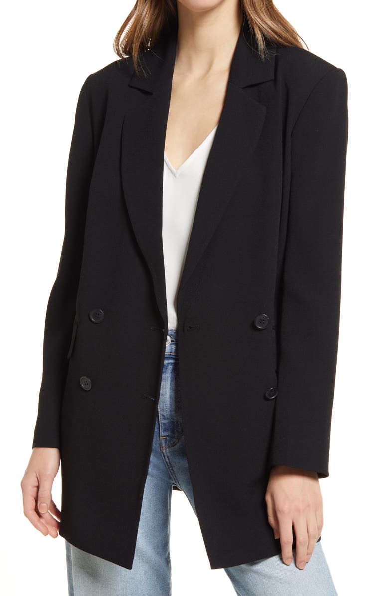Halogen<sup>®</sup> Relaxed Double Breasted Blazer, Main, color,