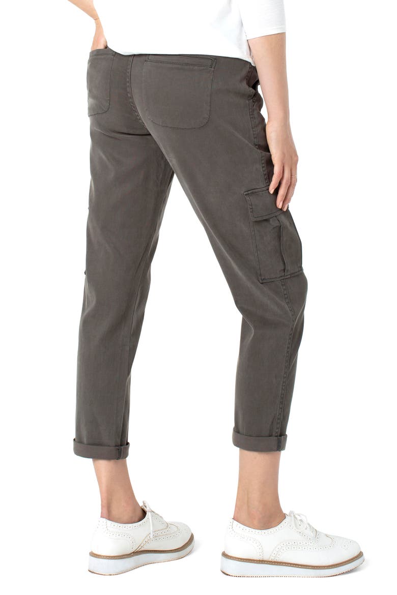Crop Cuff Cargo Pants, Alternate, color, DARK EMERALD