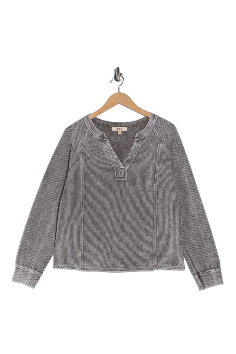 Long Sleeve Knit Top, Alternate, color, CHARCOAL