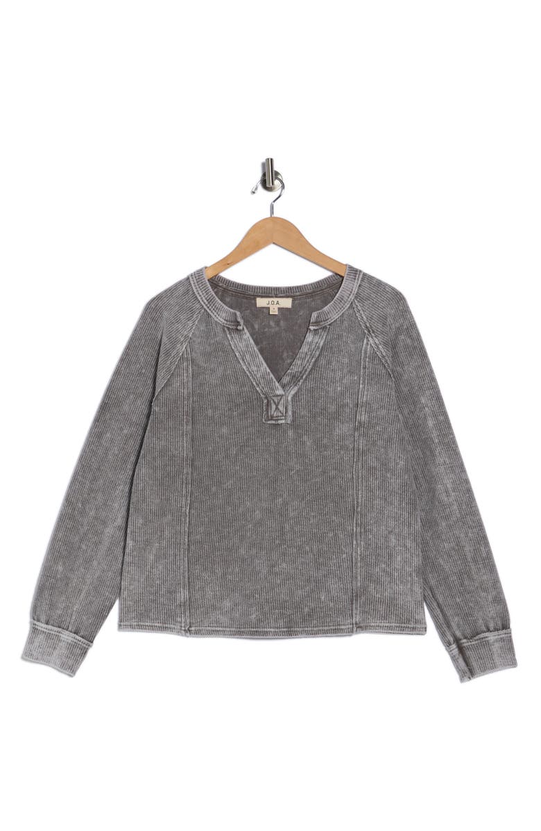 Blu Pepper Long Sleeve Knit Top, Alternate, color, Charcoal