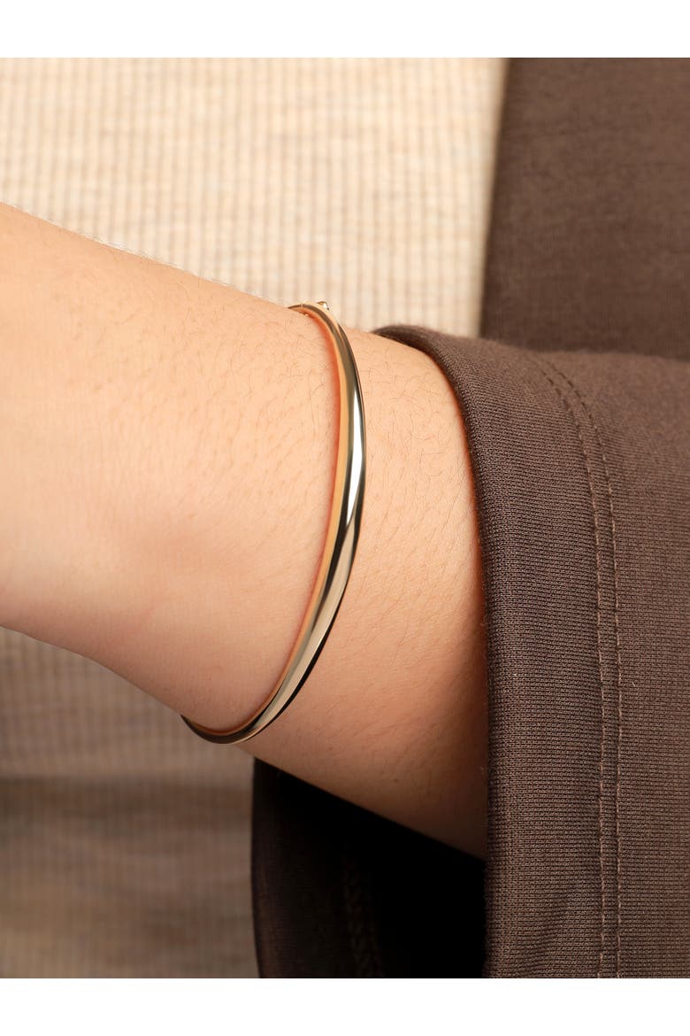 Dome Bangle Bracelet in 14K Gold, Alternate, color, Yellow Gold