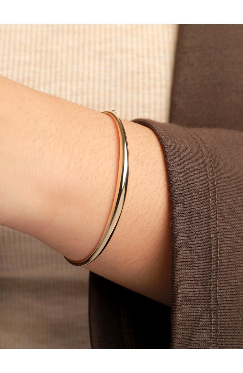 DEVATA Dome Bangle Bracelet in 14K Gold, Alternate, color, Yellow Gold