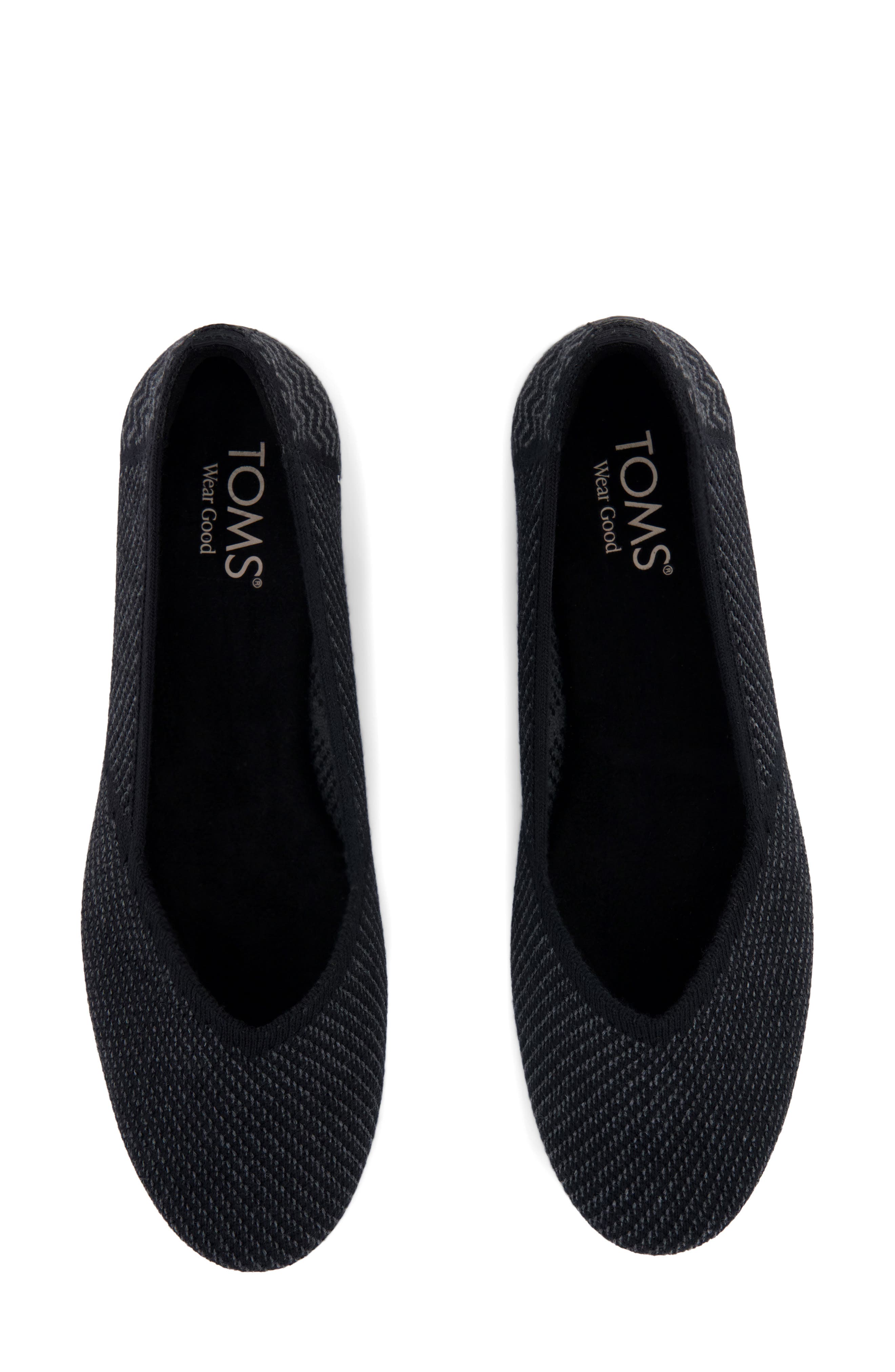 TOMS Gemma Ballet Flat, Alternate, color, Black