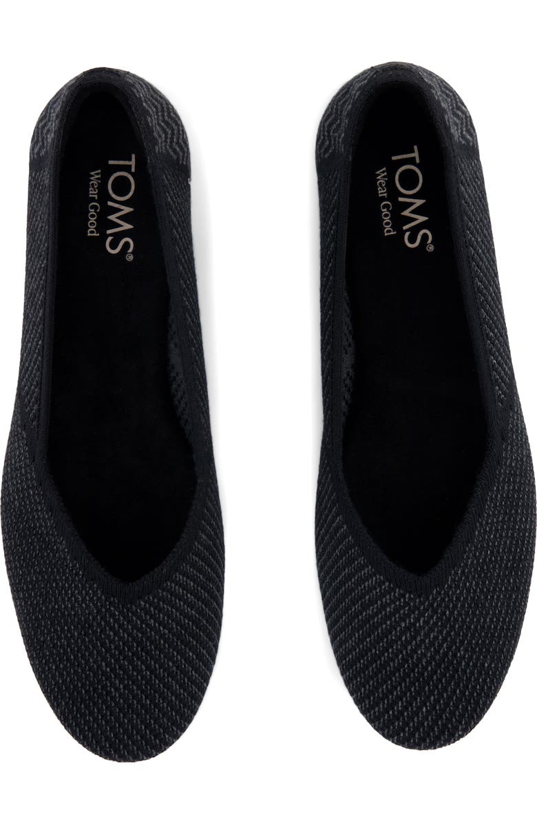TOMS Gemma Ballet Flat, Alternate, color, Black